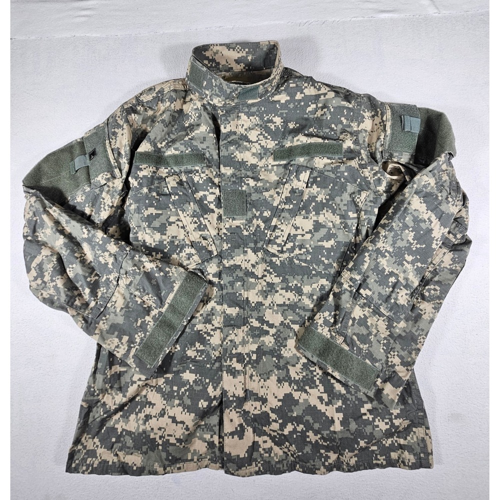 US Army ACU Digital Camo Combat Uniform Coat Buzz Off Insect Shield Medium Reg